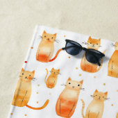 Serviette De Plage Cute chats orange (En situation)