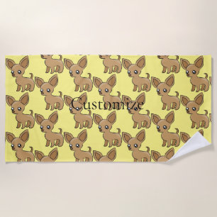 Serviette De Plage Cute Chihuahua Mama Art Thunder_Cove