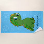 Serviette De Plage Cute Dinosaur (Devant)