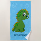 Serviette De Plage Cute Dinosaur (Devant)