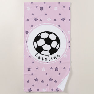 Serviette De Plage Cute Fille de Football Feminine Fille Personnalisé