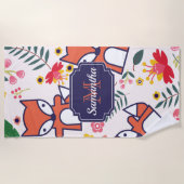Serviette De Plage Cute Fox (Devant)