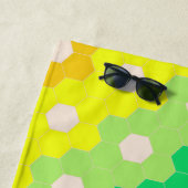 Serviette De Plage Cute géométrique Rainbow Vibrant Personnalisé (En situation)