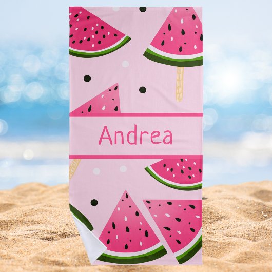 Serviette De Plage Cute Girly Cool Watermelon Beach