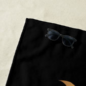 Serviette De Plage Cute Girly Gold et noir ananas - Personnalisé (En situation)