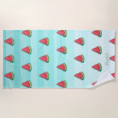 Serviette De Plage Cute Girly Watermelon Ombre - Personnalisé (Devant)