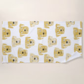 Serviette De Plage Cute Golden Labrador Retriever Chien Motif (Devant)