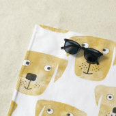 Serviette De Plage Cute Golden Labrador Retriever Chien Motif (En situation)