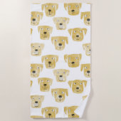 Serviette De Plage Cute Golden Labrador Retriever Chien Motif (Devant)