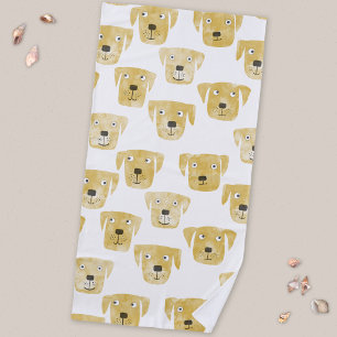 Serviette De Plage Cute Golden Labrador Retriever Chien Motif