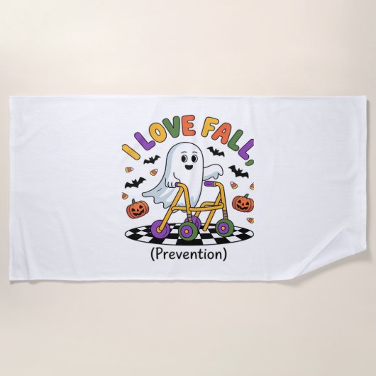 Serviette De Plage Cute I Love Fall Prevention Physique Thérapie Fant (Devant)