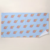 Serviette De Plage Cute Kawaii Ice Cream Cone Motif (Devant)