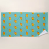 Serviette De Plage Cute Kawaii Mango Motif (Devant)