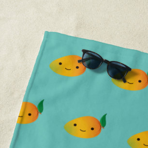 Serviette De Plage Cute Kawaii Mango Motif