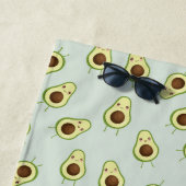 Serviette De Plage Cute Kawaii Smiling Motif Avocado (En situation)