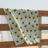 Serviette De Plage Cute Kawaii Smiling Motif Avocado