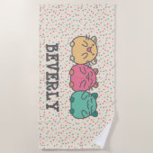Serviette De Plage Cute Kawaii Style Hamsters de Dessin Personnalisé (Devant)