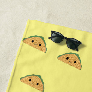 Serviette De Plage Cute Kawaii Taco Motif
