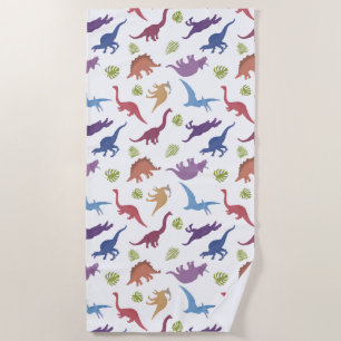 Serviette De Plage Cute Kid Dinosaur Motif, Child Dino