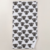 Serviette De Plage Cute Labrador Retriever Chien (Devant)