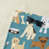 Serviette De Plage Cute Little Chien Chien Chien Motif Personnalisé (En situation)