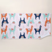 Serviette de plage Cute Llama (Devant)