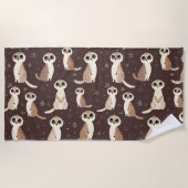 Serviette De Plage Cute Meerkat Motif (Devant)