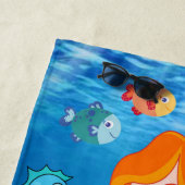 Serviette De Plage Cute Mermaid Ocean Beach (En situation)