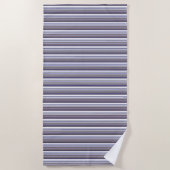 Serviette De Plage Cute modern gray blue stripes (Devant)