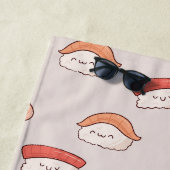 Serviette De Plage Cute Nigiri Sushi Motif sans couture (En situation)