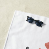 Serviette De Plage Cute Ninja - Design d'aquarelle pour enfants neutr (En situation)