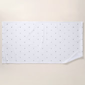 Serviette De Plage Cute Noir blanc minuscule pois élégant motif (Devant)