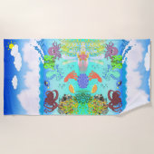Serviette De Plage Cute Octopus Coral Summer Plage Vacances Enfants (Devant)