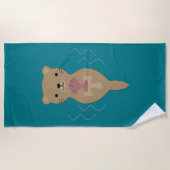 Serviette De Plage Cute Otter (Devant)