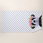 Serviette De Plage Cute Panda Ours Pois Enfants Animal Plage Serviett (Devant)