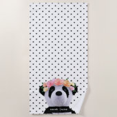 Serviette De Plage Cute Panda Ours Pois Enfants Animal Plage Serviett (Devant)