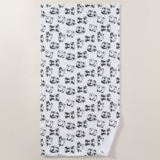 Serviette De Plage Cute Pandas Motif (Devant)