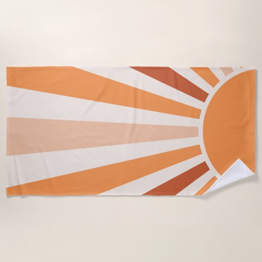 Serviette De Plage Cute Retro Boho Sunshine (Devant)