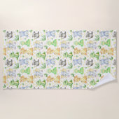 Serviette De Plage Cute Safari Animals Beach Towne (Devant)
