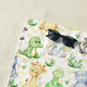 Serviette De Plage Cute Safari Animals Beach Towne