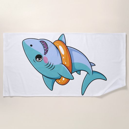 Serviette De Plage Cute Shark Baby With Float | Kids (Devant)
