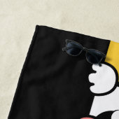 Serviette De Plage Cute Siberian Huskies nom personnalisé (En situation)