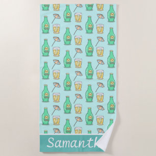 Serviette De Plage Cute Soda Pop et parasol de plage Summery