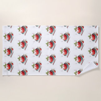 Serviette De Plage Cute Strawberry Mochi Japanese Sweet Treat
