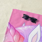 Serviette De Plage Cute Stylish Girly Unicorn (En situation)