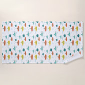 Serviette De Plage Cute Submarine Nautical Deep Sea Fish Kids (Devant)