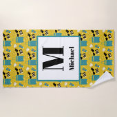 Serviette De Plage Cute Summer Vacation Elements Beach Towel (Devant)
