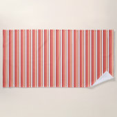 Serviette De Plage Cute white pink stripes (Devant)