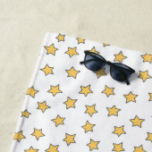 Serviette De Plage Cute Yellow Stars Motif Beach Towne (En situation)