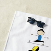 Serviette De Plage Cute Yoga personnalisé  (En situation)